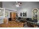 Comfortable living room featuring hardwood floors, high ceilings, and stylish furnishings at 1064 Penny Ln. # 1064, Myrtle Beach, SC 29577