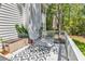 Inviting back deck with space for lounging and entertaining. Surrounded by lush greenery at 157 Egret Run Ln. # 514, Pawleys Island, SC 29585