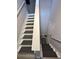 Carpeted staircase leading to lower level with access door at 19 Pistachio Loop # G, Murrells Inlet, SC 29576