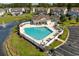 Inviting pool area with lounge chairs and umbrellas, perfect for community enjoyment at 932 Jackline Place # 103, Murrells Inlet, SC 29576