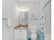 Clean bathroom with vanity, decorative mirror and a shower-tub combination at 1033 World Tour Blvd. # 203, Myrtle Beach, SC 29579