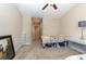 Bedroom view with ceiling fan, carpet, bed and hallway access at 1105 Dinger Ct. # 1105, Myrtle Beach, SC 29588