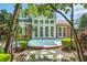 Charming backyard featuring a brick patio, lush landscaping, and a home exterior with multiple windows at 115 Harbor Club Dr. # 4A, Pawleys Island, SC 29585