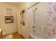 Comfortable bathroom featuring a vanity, toilet, stand up shower, and a stackable washer and dryer unit at 118 Ella Kinley Circle # 404, Myrtle Beach, SC 29588