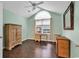 Inviting bedroom with a window, wood floors, and vaulted ceilings at 145 Stonegate Blvd. # 145, Murrells Inlet, SC 29576
