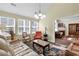 Bright living room featuring a beige sofa, light yellow walls, and many windows at 145 Stonegate Blvd. # 145, Murrells Inlet, SC 29576