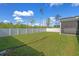 The backyard features a large grassy area at 181 Saddle St, Conway, SC 29527