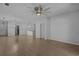 Open-concept living space featuring durable flooring, ceiling fan, with easy access to kitchen, perfect for entertaining at 181 Saddle St, Conway, SC 29527
