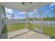View of the screened in porch overlooking the yard at 181 Saddle St, Conway, SC 29527