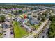 Aerial view highlighting the condo complex and its proximity to the beach at 1880 Auburn Ln. # 27 A, Surfside Beach, SC 29575