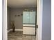 View of the stainless steel refrigerator with a modern design inside the kitchen at 2005 Loblolly St., Georgetown, SC 29440