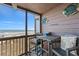 Balcony featuring an ocean view and outdoor dining area, perfect for enjoying meals outdoors at 208 Ocean Blvd. N # 228, North Myrtle Beach, SC 29582