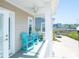 Charming balcony with seating area, provides serene views of the surrounding landscape and nearby waterway at 220 Gloucester Way, Little River, SC 29566
