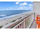 Breathtaking ocean view from the balcony, perfect for enjoying the sea breeze and sunshine at 2201 S Ocean Blvd. # 707, Myrtle Beach, SC 29577