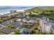 Extensive aerial view of real estate including waterfront condos, marshes, beaches, and more at 223 Maison Dr. # F-12, Myrtle Beach, SC 29572