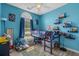 Bright bedroom featuring a lofted bed, wood floors, and window letting in natural light at 227 Hickory Springs Ct., Conway, SC 29527