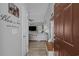 Inviting entryway flows into a living room with a comfortable sofa and decor at 227 Hickory Springs Ct., Conway, SC 29527