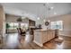 Spacious open-concept kitchen with island overlooking the living room at 3034 Viceroy Loop, Little River, SC 29566