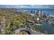 Scenic aerial view showcases the coastline, lakefront properties, and lush greenery with views of the ocean at 410 Melrose Pl. # 110, Myrtle Beach, SC 29572