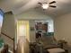 Inviting living room with a view into the kitchen and hallway, hardwood flooring, and neutral tones at 505 Heartland Ct., Murrells Inlet, SC 29576