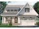 Charming two-story home featuring a metal roof, inviting front porch, and an attached two-car garage at 573 Starlit Way, Myrtle Beach, SC 29579