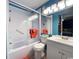 Bathroom with modern fixtures and a tiled shower-tub combo at 5905 S Kings Hwy. # 404 A, Myrtle Beach, SC 29575