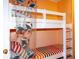 Close-up of cozy bunk bed with decorative crab net hung on it at 5905 S Kings Hwy. # 404 A, Myrtle Beach, SC 29575