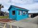Bright blue pool snack bar with ordering windows conveniently located near the pool at 5905 S Kings Hwy. # 404 A, Myrtle Beach, SC 29575
