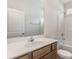 Bathroom featuring a combination shower and tub and a single vanity; bright and functional space at 625 Woodside Dr., Conway, SC 29526