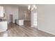 View from dining space to kitchen and great room at 625 Woodside Dr., Conway, SC 29526
