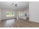 Large living room with a view of the kitchen and backyard at 625 Woodside Dr., Conway, SC 29526