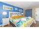 Comfortable main bedroom with bright decor, side tables and lamps at 6804 N Ocean Blvd. # 523, Myrtle Beach, SC 29572