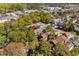 Overhead shot of townhouses surrounded by lush trees, located near shopping and dining with a red pin for subject unit at 707 S 26Th Ave. S # L, North Myrtle Beach, SC 29582