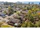 Overhead perspective of townhouses in a leafy community, with a view of the beach and ocean at 707 S 26Th Ave. S # L, North Myrtle Beach, SC 29582