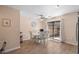 Eat-in kitchen with a large window and ceiling fan at 707 S 26Th Ave. S # L, North Myrtle Beach, SC 29582