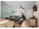 Bright open-concept floor plan between living and kitchen area at 707 S 26Th Ave. S # L, North Myrtle Beach, SC 29582
