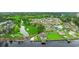 Panoramic aerial view of the waterfront community, golf course, and surrounding neighborhood at 809 Covelo Ln., Myrtle Beach, SC 29579