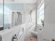 Beautiful bathroom with marble tile shower, a mosaic floor and a built in shower seat at 809 Covelo Ln., Myrtle Beach, SC 29579