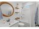 A neutral and cozy bathroom at 1016 Saluda River Rd., Myrtle Beach, SC 29588