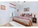 Cozy bedroom offering comfort and style with a wooden bed frame and plush bedding for ultimate relaxation at 126 Ella Kinley Circle # 401, Myrtle Beach, SC 29588