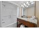 Clean bathroom featuring a shower-tub combo, granite counter and ample lighting at 2000 Ocean Blvd. N # 216, Myrtle Beach, SC 29588