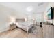 Comfortable bedroom with a neutral color palette, natural light and nice furnishings at 2250 Heritage Loop, Myrtle Beach, SC 29577