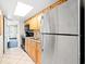 Kitchen with stainless steel refrigerator and appliances at 3000 N Ocean Blvd. # 729, Myrtle Beach, SC 29577