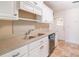 A kitchen sink under the window, with modern faucet and neutral countertops at 391 Waterford Dr., Georgetown, SC 29440