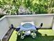 The balcony features new artificial turf and a table and chairs at 4701 N Kings Hwy. # 19, Myrtle Beach, SC 29579