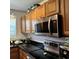 The kitchen features stainless steel appliances and granite countertops at 4701 N Kings Hwy. # 19, Myrtle Beach, SC 29579