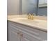 Bathroom vanity with a white countertop, cabinet storage, and an oval sink at 4823 Orchid Way # 2-203, Myrtle Beach, SC 29577