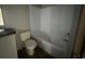 Bathroom showcasing a bathtub, toilet, and vanity, offering essential amenities at 491 N Green Sea Rd., Loris, SC 29569