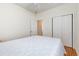 Bright bedroom with a comfortable bed, ceiling fan, neutral walls, and ample closet space at 541 Miromar Way, Myrtle Beach, SC 29588