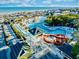 Aerial of water park with slides, pools, surrounded by campgrounds and beach at 6001 - 1599 S Kings Hwy., Myrtle Beach, SC 29575